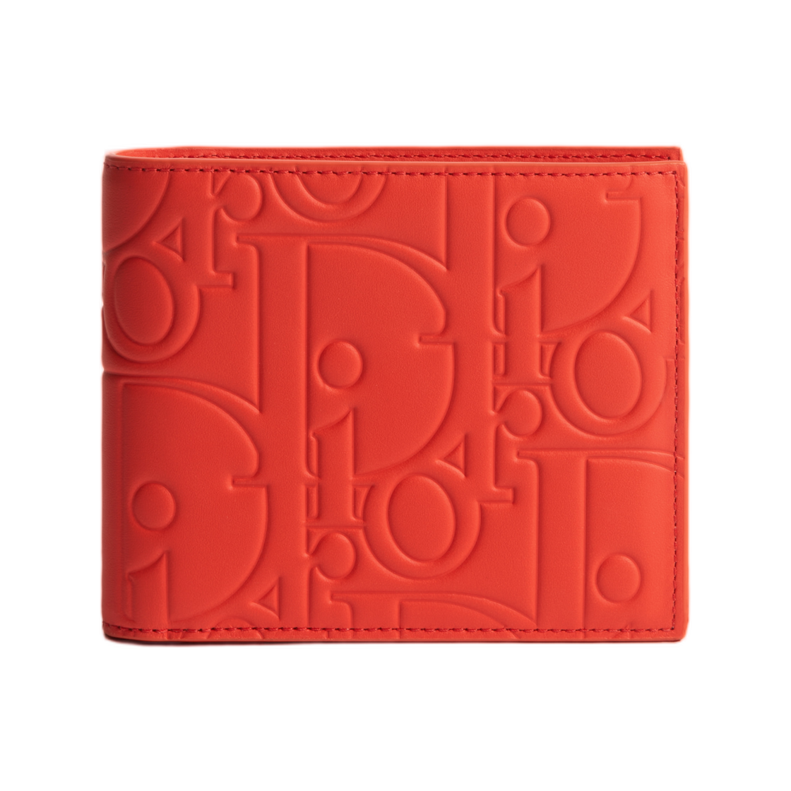2ESBH027GVM-H125 Dior Wallet Dior Gravity Smooth Leather Orange