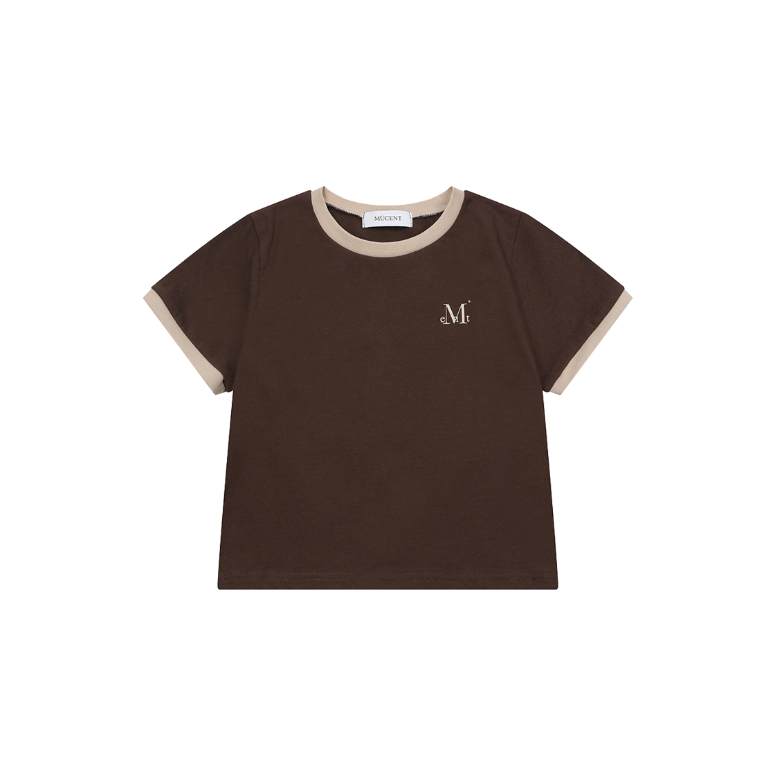 무센트 링거 반팔 티 브라운(MUCENT Ringer Half T Brown)