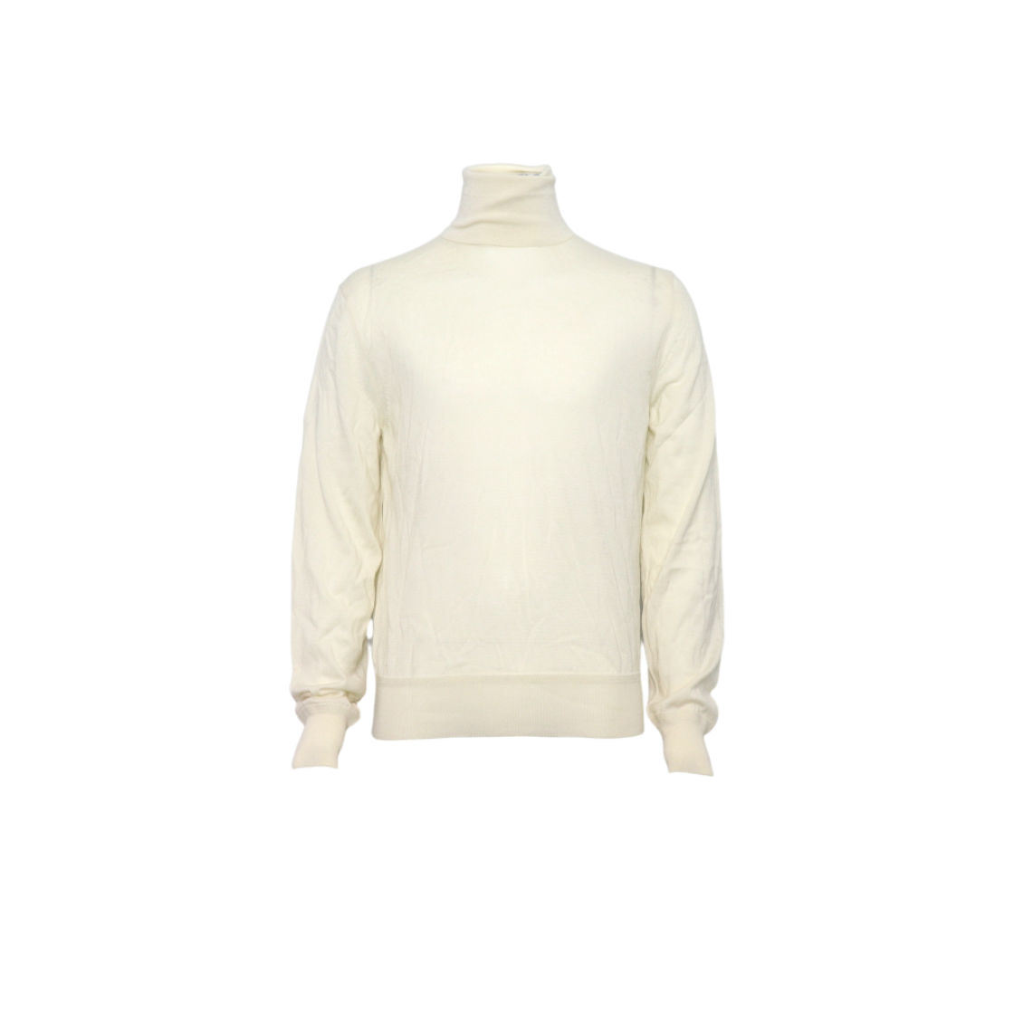 ITMTO4J37NID TOM FORD TFK120 Ivory Cashmere-Silk Blend Men's Turtleneck Sweater