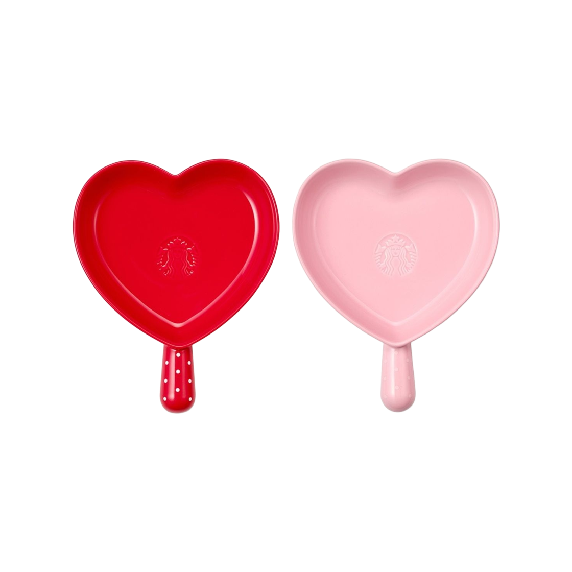스타벅스 하트풀 핸들 플레이트 (2개 세트)(Starbucks Heartful Handle Plate (Set of 2))