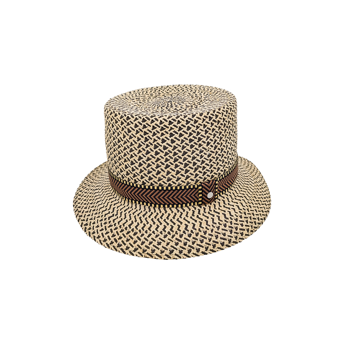 ITU3BI2B829G Hermes Adele Kenji Panama Hat 57 Natural/Maroon (5HA1481)