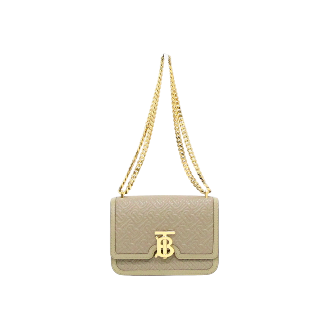ITM2DQTL6RKU Burberry TB Monogram Quilted Lambskin Chain Shoulder Bag