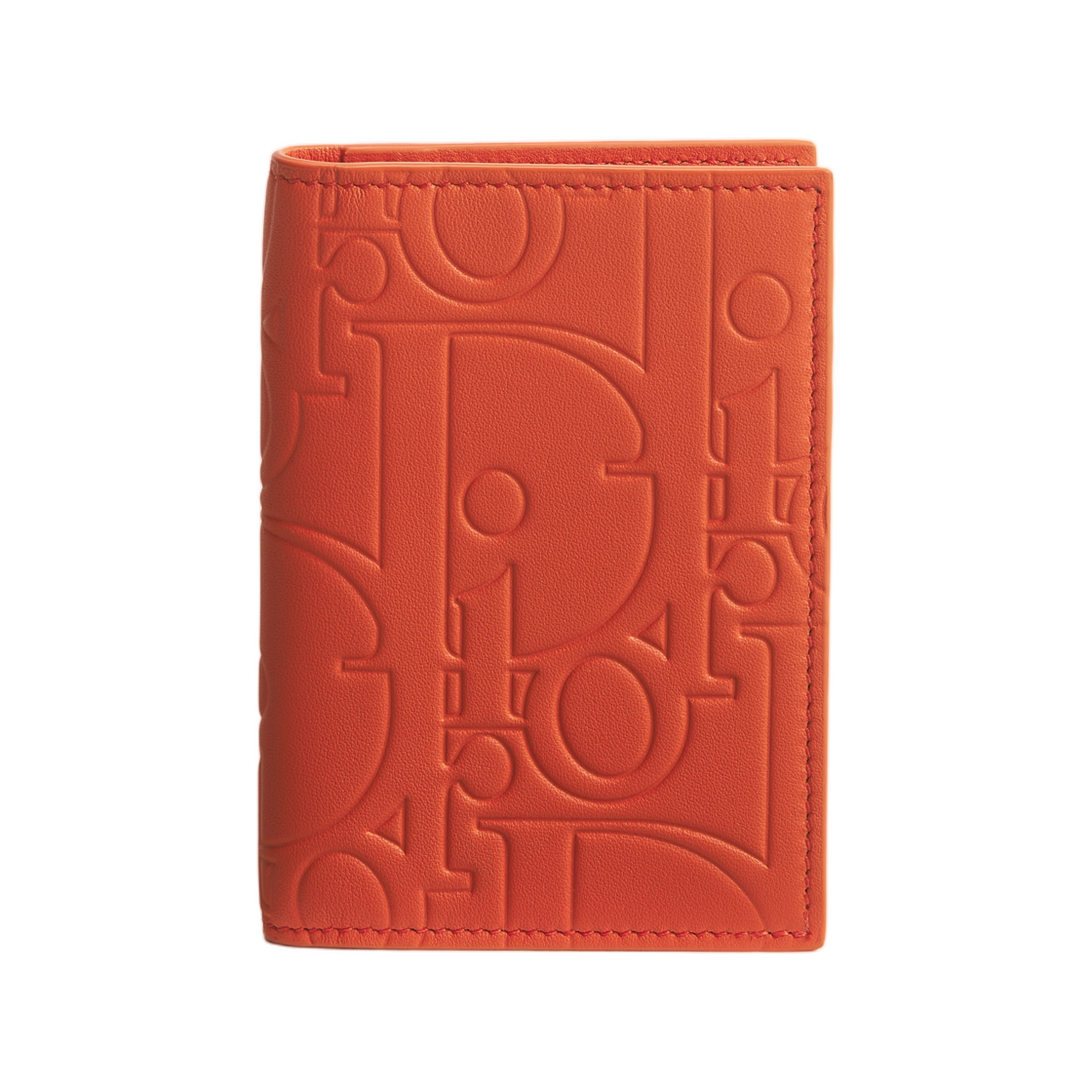 2ESCH138GVM-H125 Dior Bi-Fold Card Holder Dior Gravity Smooth Leather Orange