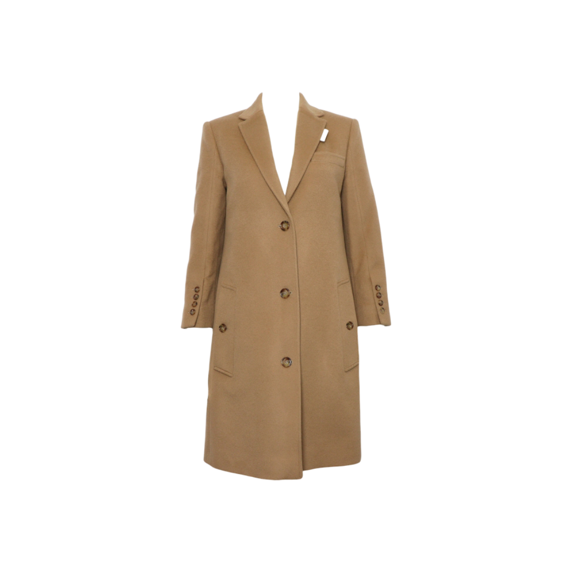 IT52HB34LJ4P Burberry Women's Beige Wool Chester Single Coat AA59873