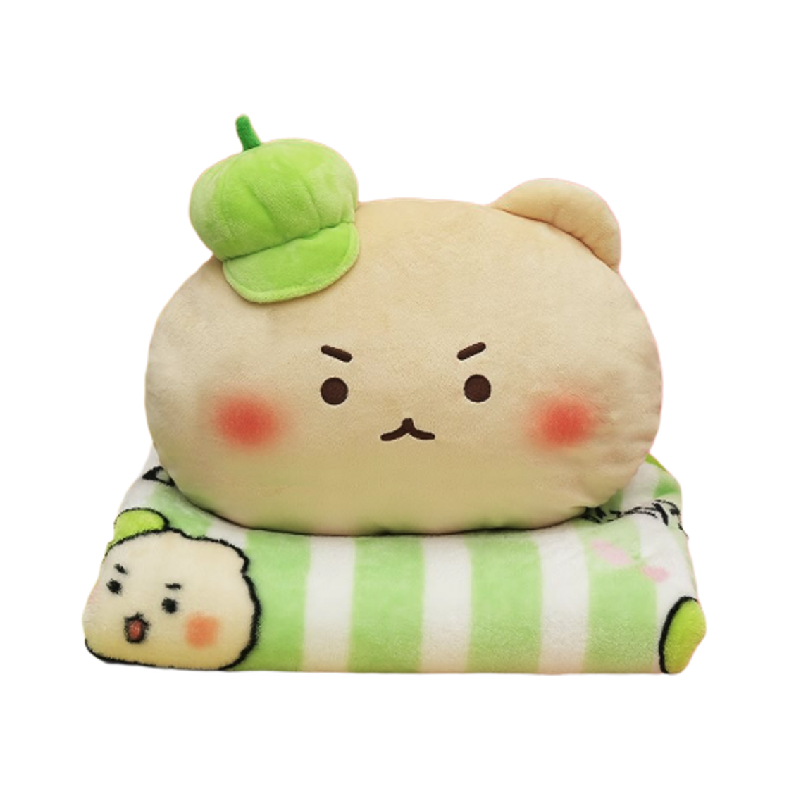 올리브영 x 망그러진곰 담요 쿠션 세트(Olive Young x Manggeojin Bear Blanket Cushion Set)