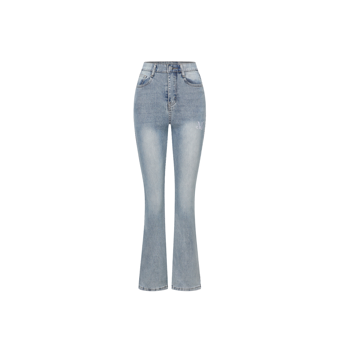 P00000TZ MUCENT Timber Washing Boots Cut Denim Pants Light Blue
