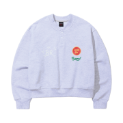 Bsrabbit Br Snap Henry Neck Sweatshirt Heather Gray