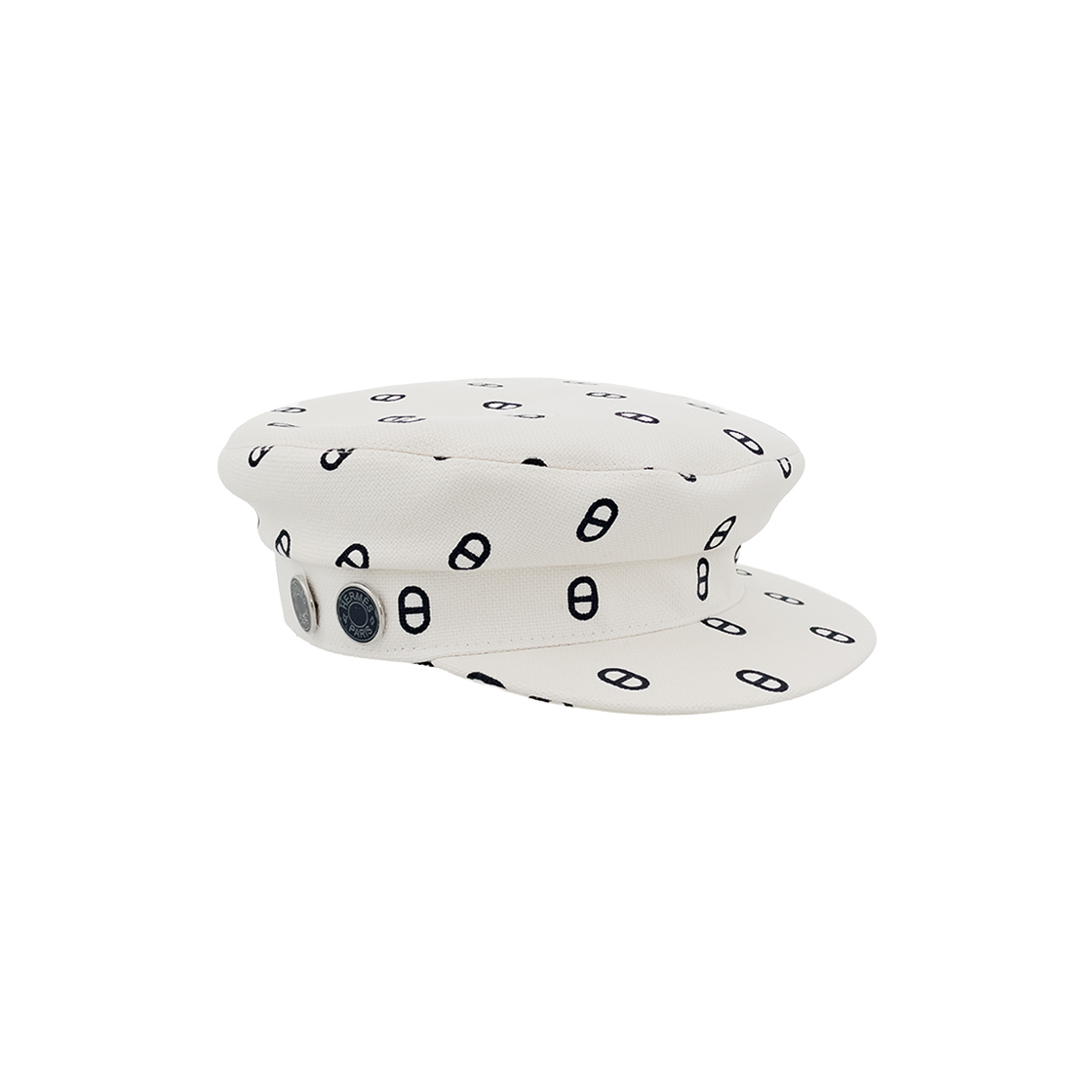 IT473NDWIEDA Hermes Boban Chandal Cap 56 White/Navy (5HA1478)