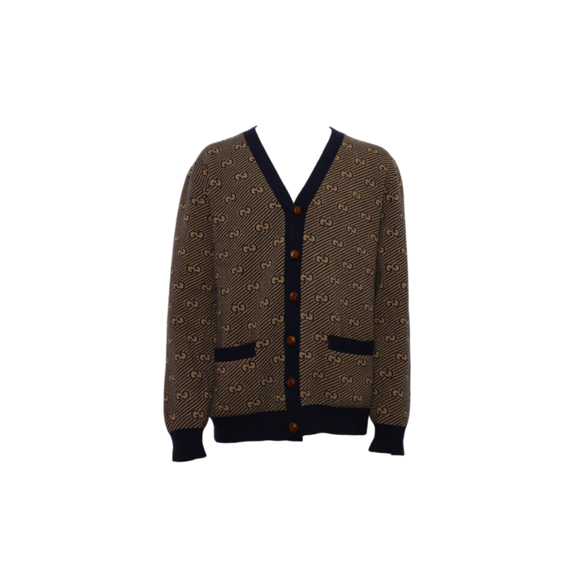 IT9GOSVVCETV Gucci GG Stripe Wool Men's Cardigan