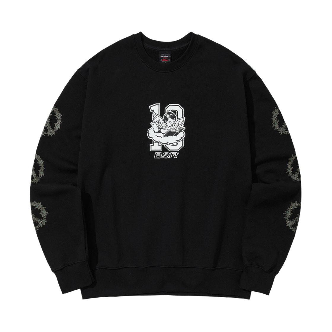 BSR2526FWBD053 Bsrabbit Bsr Peace Logo Crewneck Black