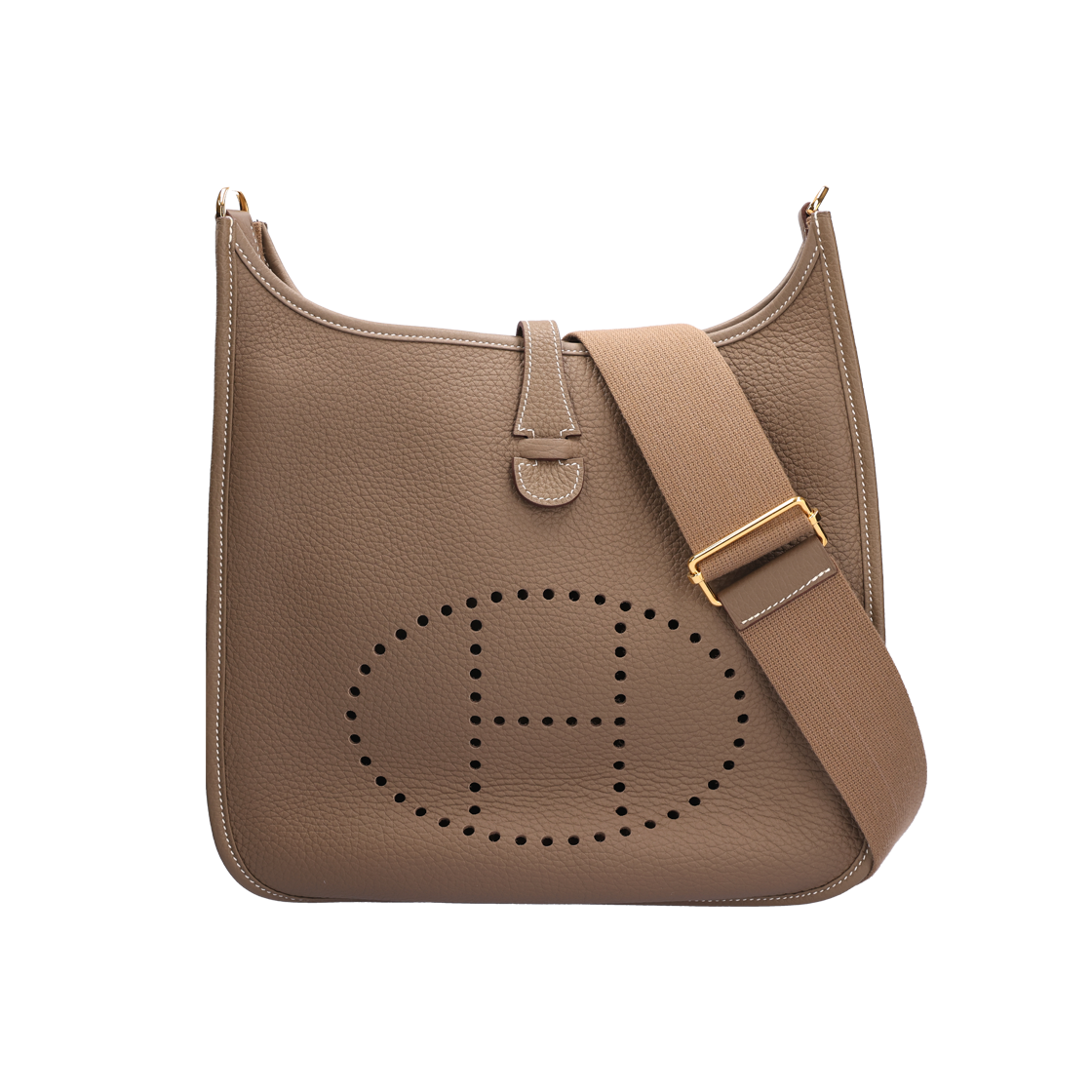 에르메스 H056277CC18 에블린 III 29 백 클레망스 에토프 금장 B각인(Hermes Evelyn III 29 Clemence Bag in Etoupe with Gold Hardware) - 1