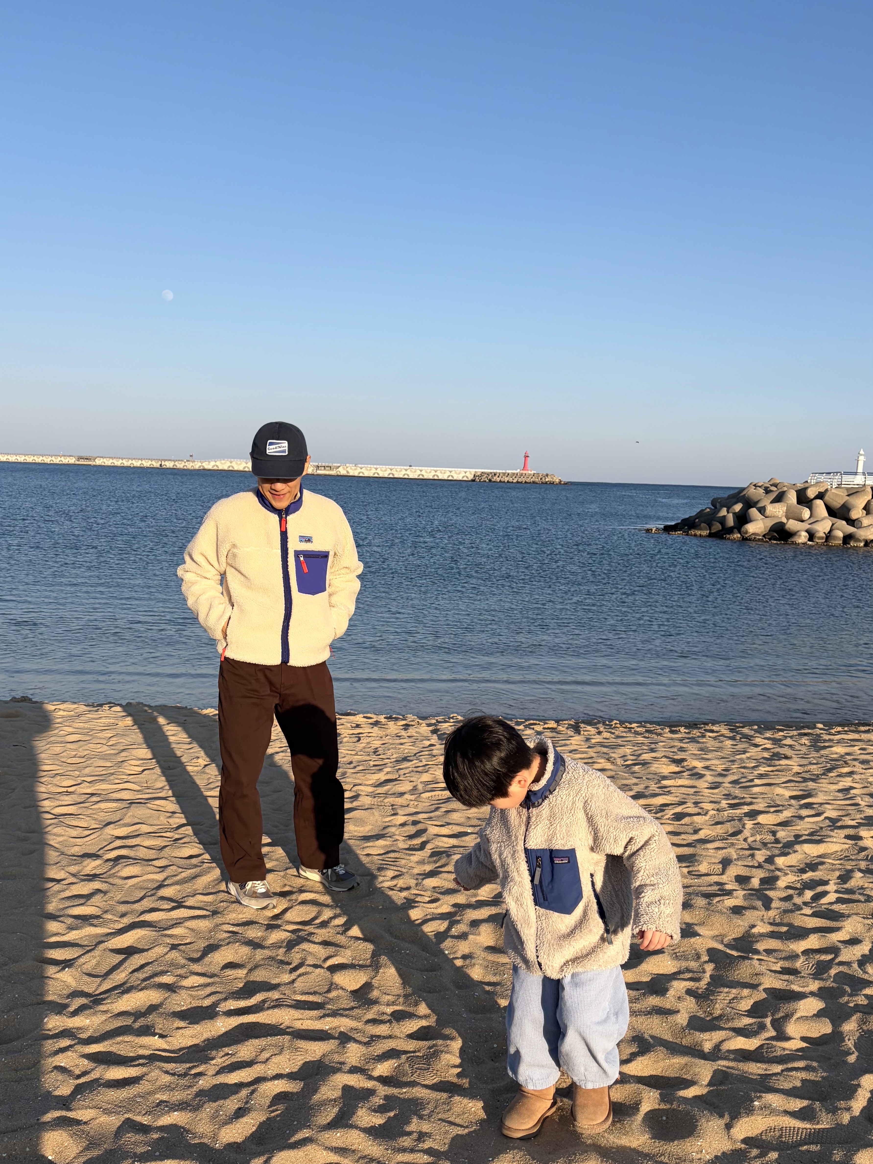 Patagonia Classic Retro-X Fleece Jacket Dark Natural 착용 스타일 - 3