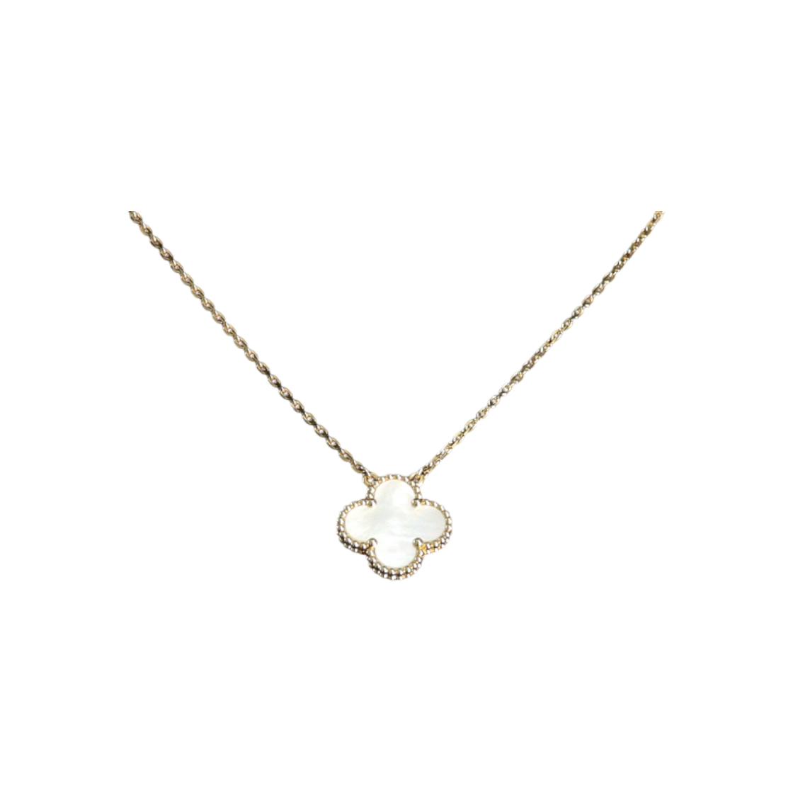 반클리프아펠 VCARA45900 18K옐로우골드 자개판 빈티지 알함브라 목걸이aa60528(Van Cleef & Arpels Vintage Alhambra Mother-of-Pearl Necklace in 18K Yellow Gold) - 1