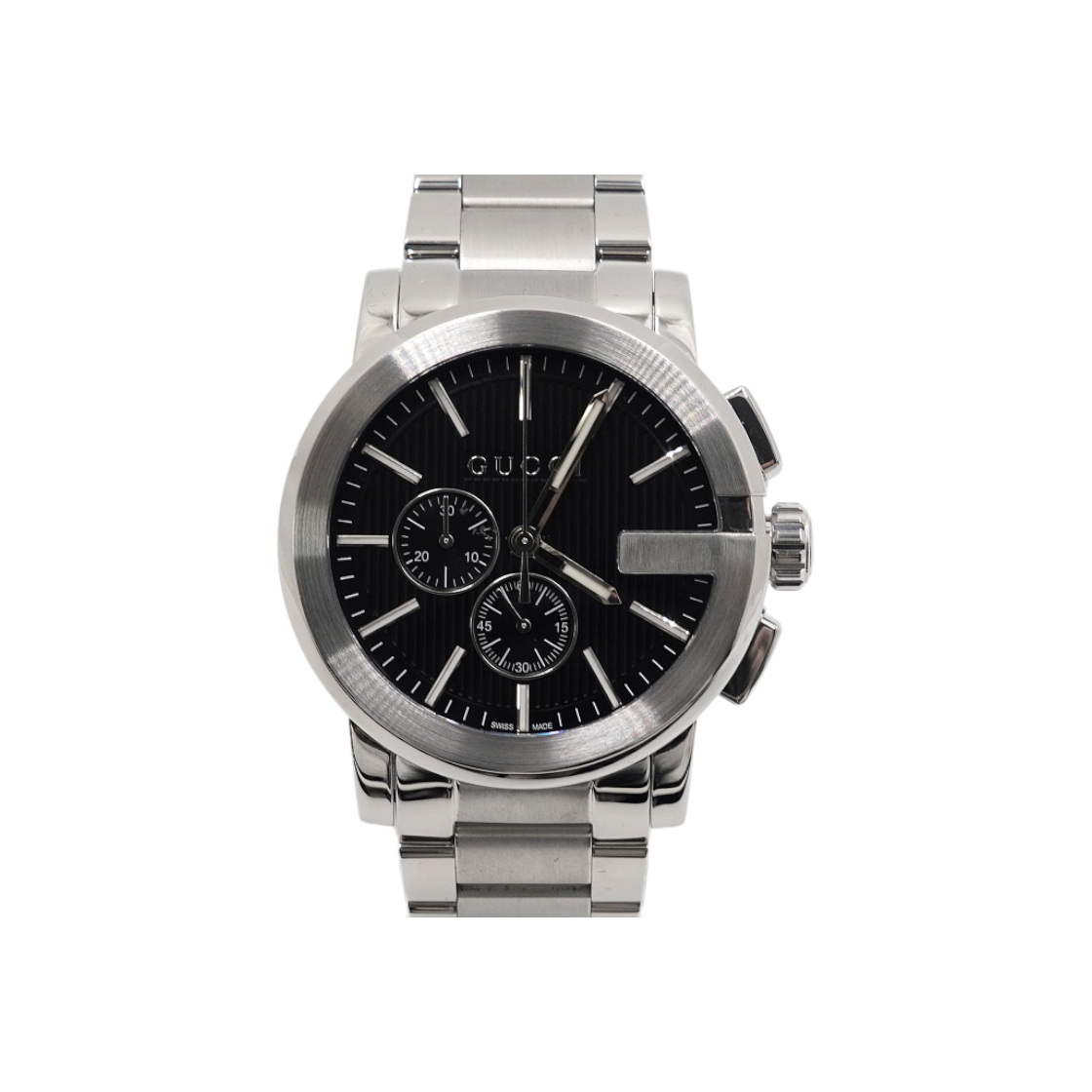 ITBW4IJSK7FU Gucci YA101204 101.2 G Chrono 44MM Quartz Steel Men's Watch