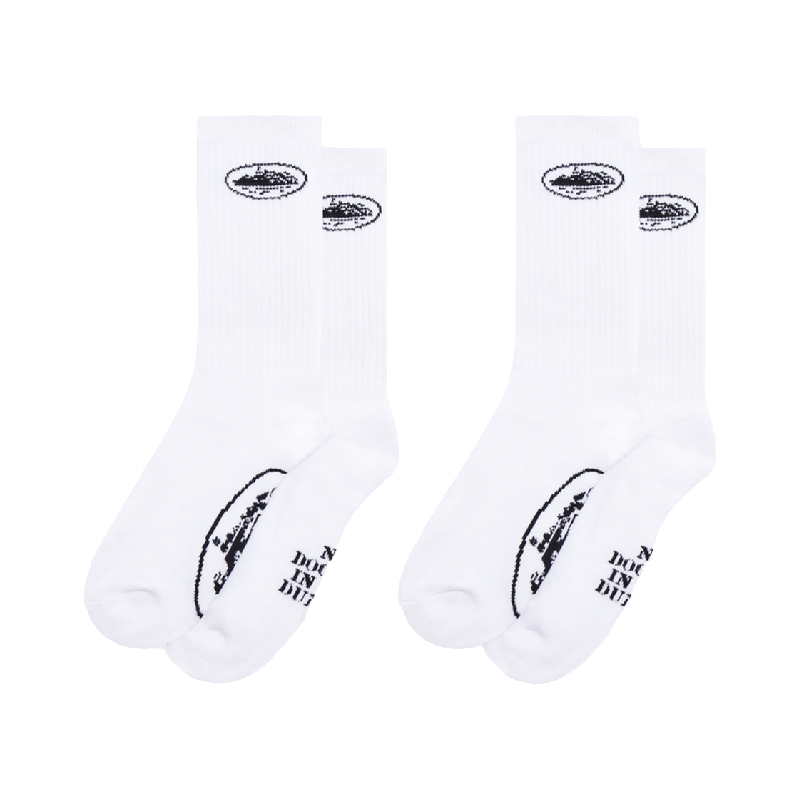 코르테이즈 화이트 알카트라즈 삭스 화이트 (2개입)(Corteiz White Alcatraz Socks White (2 Pack))