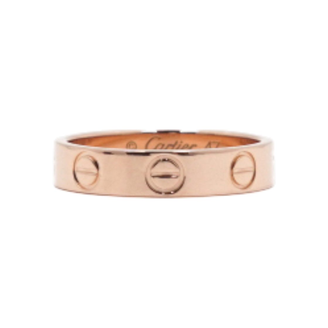 ITSGNOHU73TQ Cartier B40852 18K Rose Gold Small Love Ring - Size 7