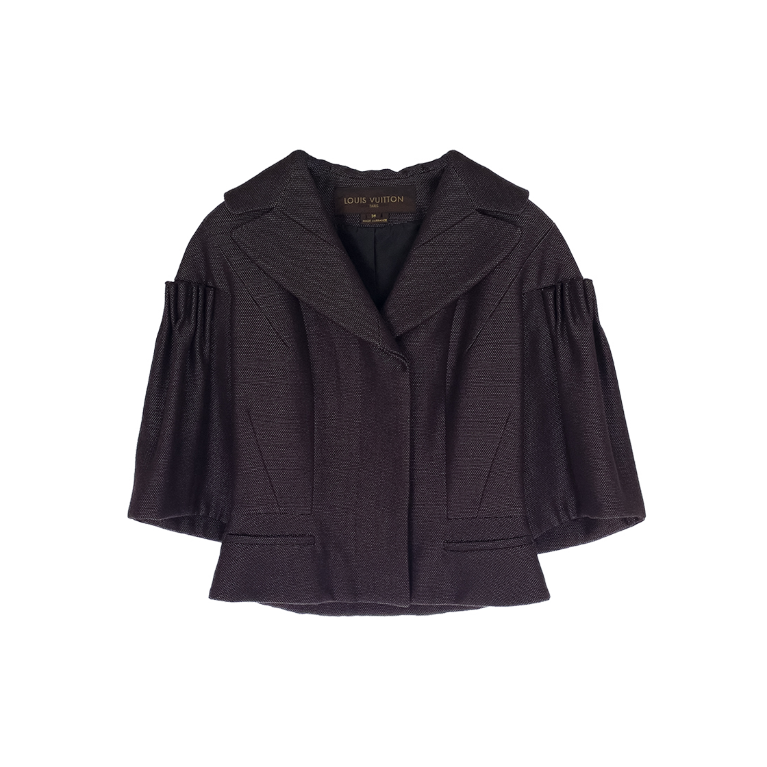 ITOJKUJBI5O4 Louis Vuitton Ruffle Sleeve Jacket 36 Brown