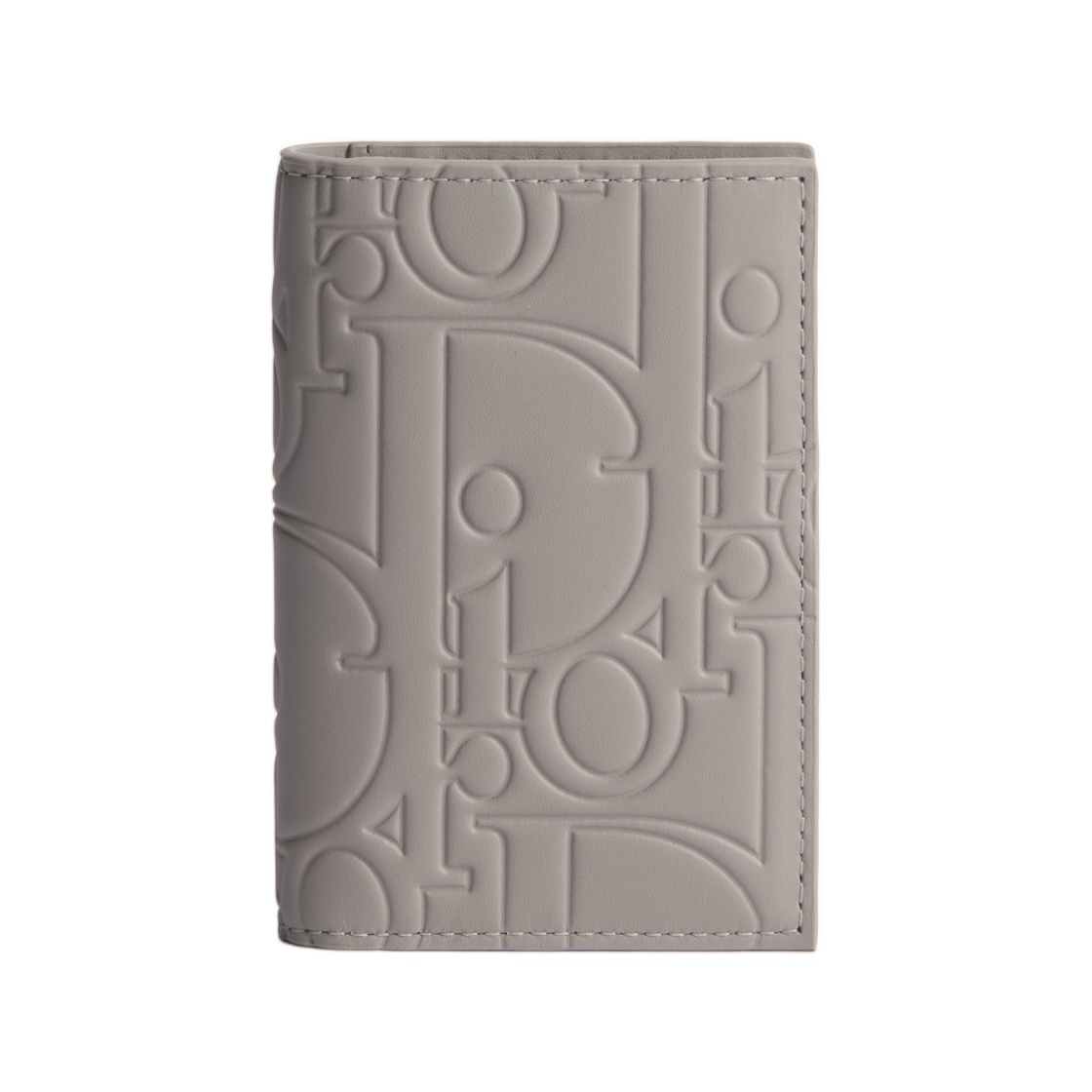 2ESCH138GVM-H00G Dior Bi-Fold Card Holder Dior Gravity Smooth Leather Trianon Gray