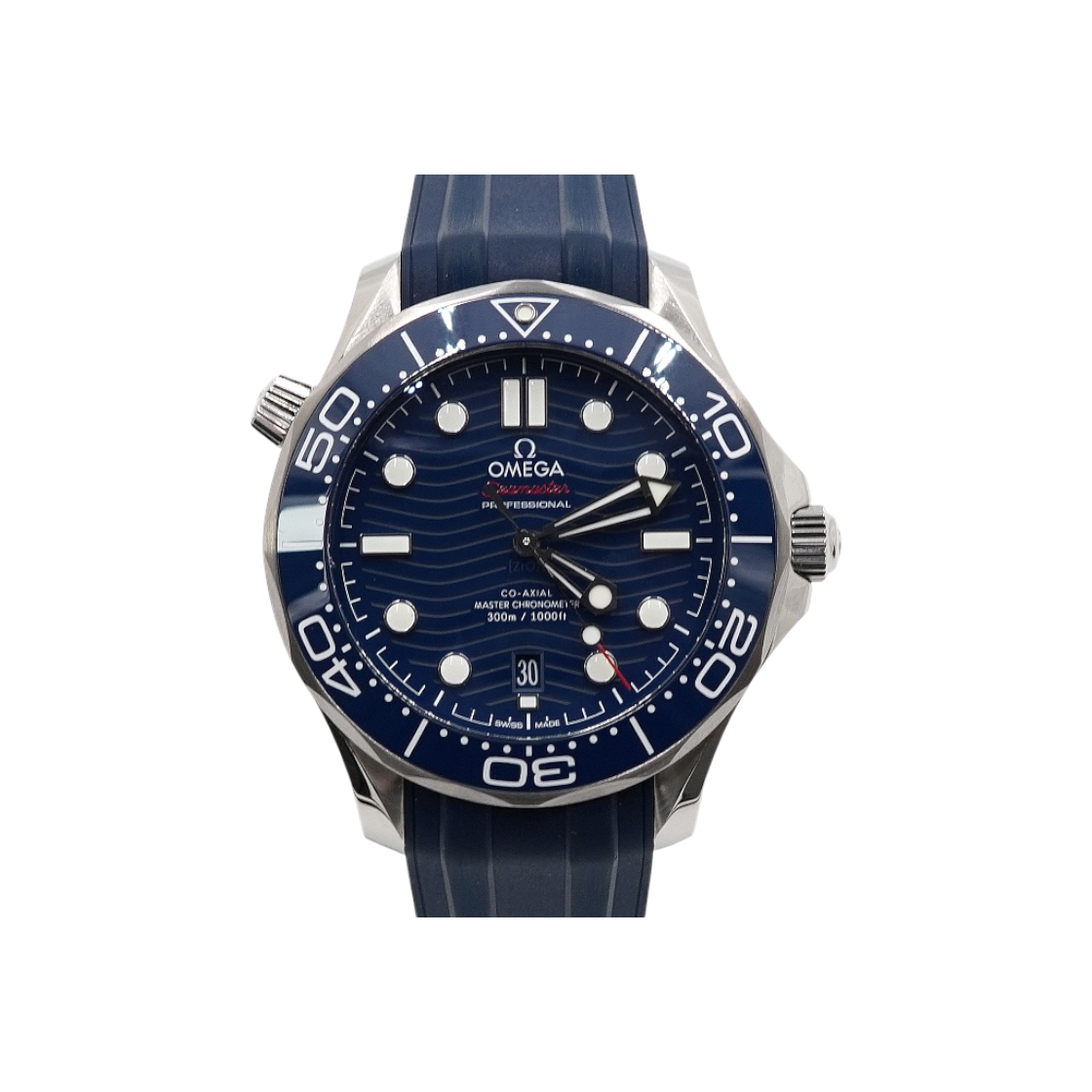ITOKOOTPPDA6 Omega Seamaster Diver 300M Master Chronometer Automatic 42mm Blue Dial Men's Watch with Rubber Strap