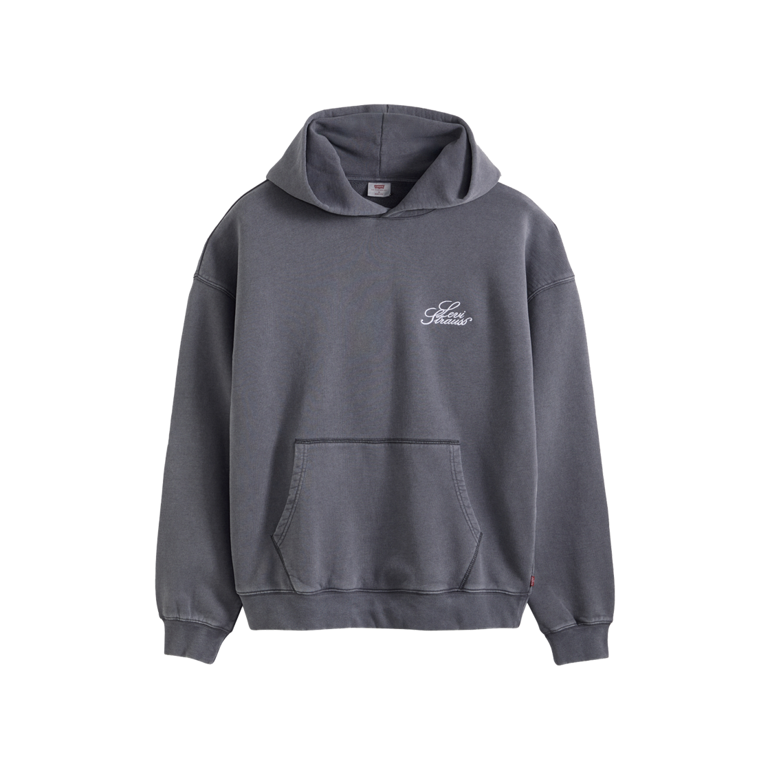 003R1-0019 Levi's Two Horse Cropped Hoodie Grey