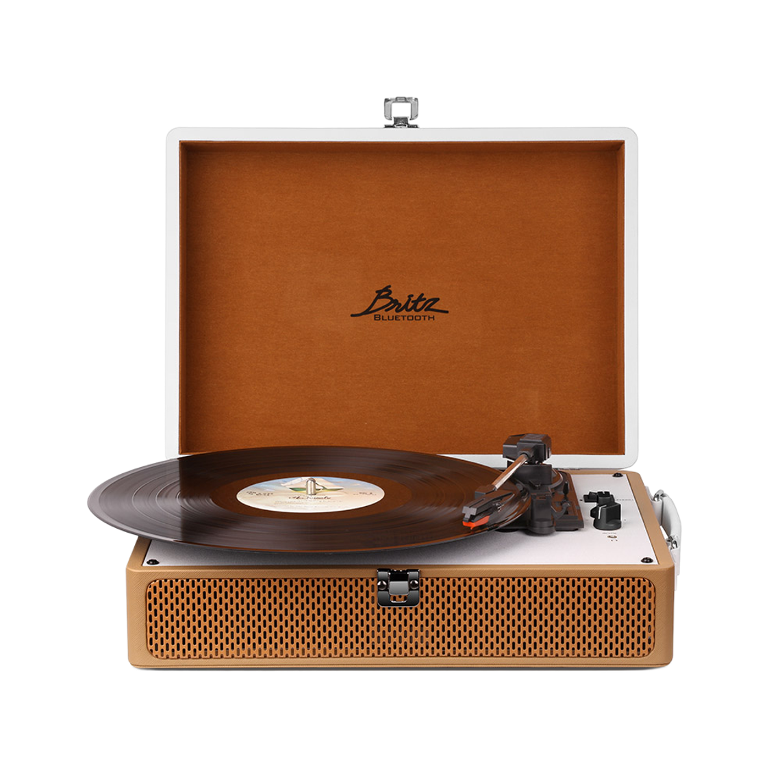 브리츠 BZ-TP4000 레트로 LP 턴테이블 블루투스 스피커(Britz BZ-TP4000 Retro LP Turntable Bluetooth Speaker)
