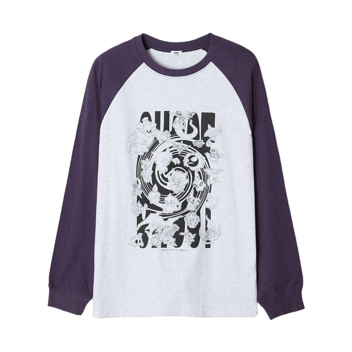 스파오 x 포켓몬 롱슬리브 티셔츠 퍼플(Spao x Pokemon Long Sleeve T-Shirt Purple) - 1