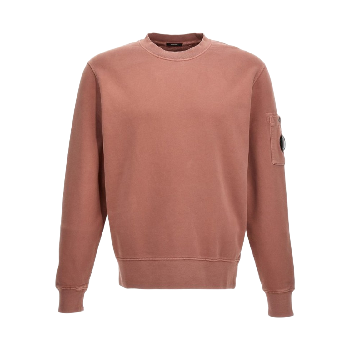 15CMSS008A006372R476 C.P. Company Brushed & Emerized Diagonal Fleece Lens Sweatshirt Cedar Wood Pink - 23FW