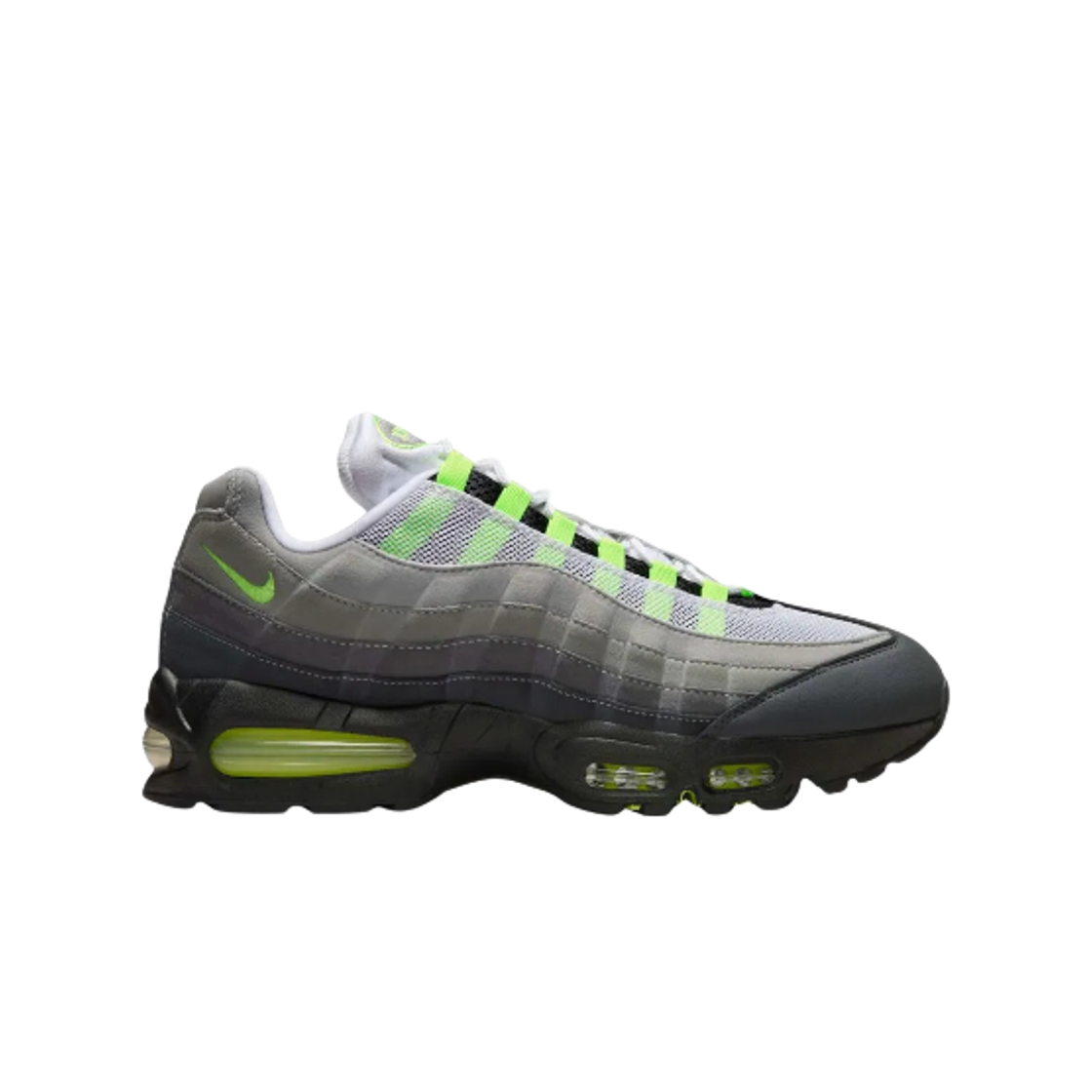 (W) 나이키 에어맥스 95 OG 빅 버블 블랙 네온 옐로우((W) Nike Air Max 95 OG Big Bubble Black Neon Yellow)