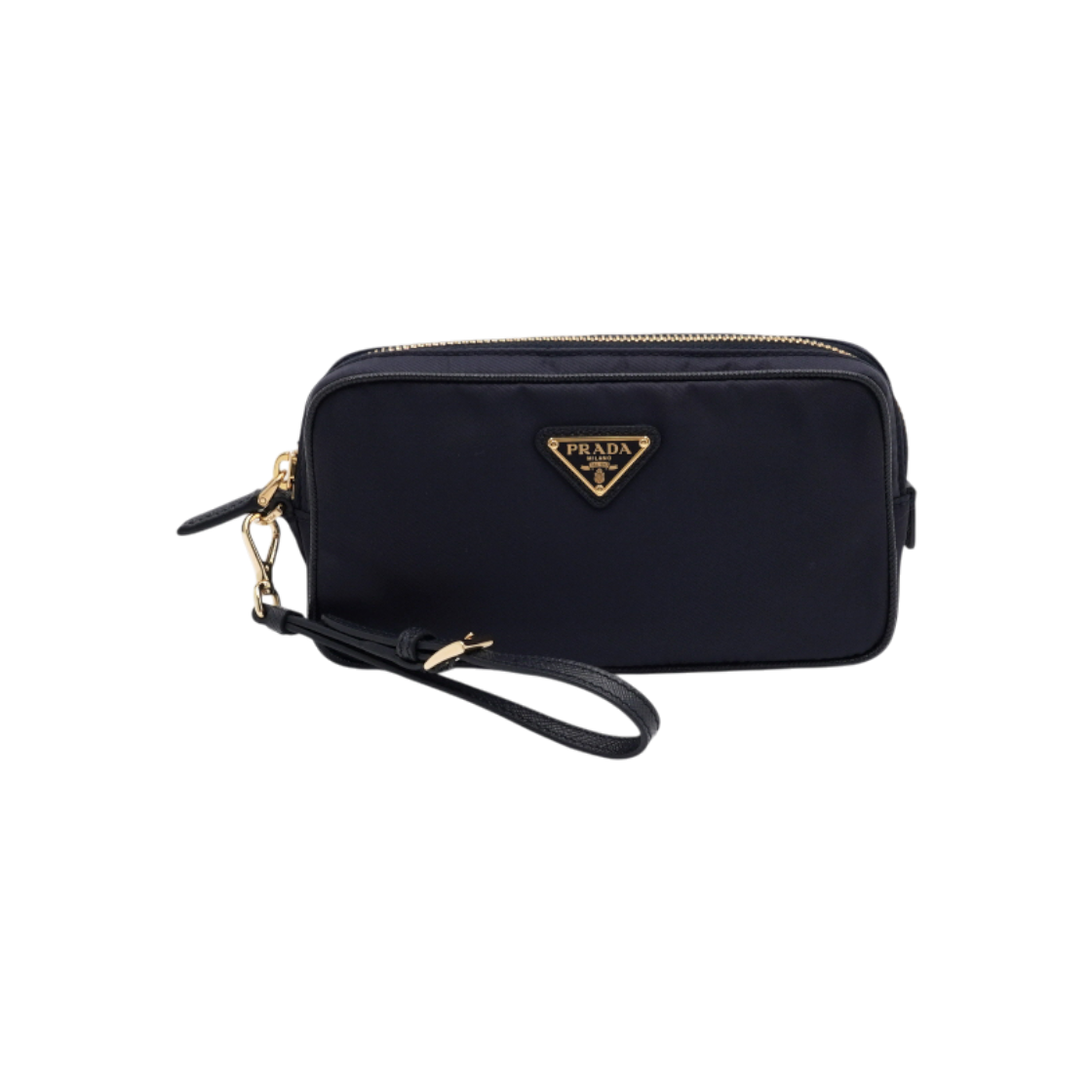 ITSCGOQOCI2M Prada 1978 Navy Re-Nylon Saffiano Strap Pouch Bag