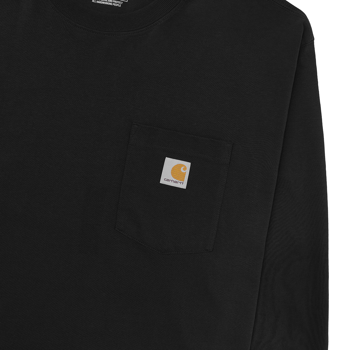 칼하트 루즈핏 헤비웨이트 레귤러 롱슬리브 포켓 티셔츠 블랙(Carhartt Loose Fit Heavyweight Regular Long Sleeve Pocket T-Shirt Black) - 3