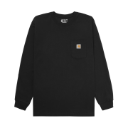 Carhartt Loose Fit Heavyweight Regular Long Sleeve Pocket T-Shirt Black