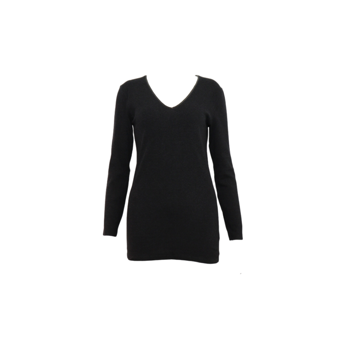 ITEUH4N7OCSD Brunello Cucinelli Cotton V-Neck Long Sleeve Tee for Women