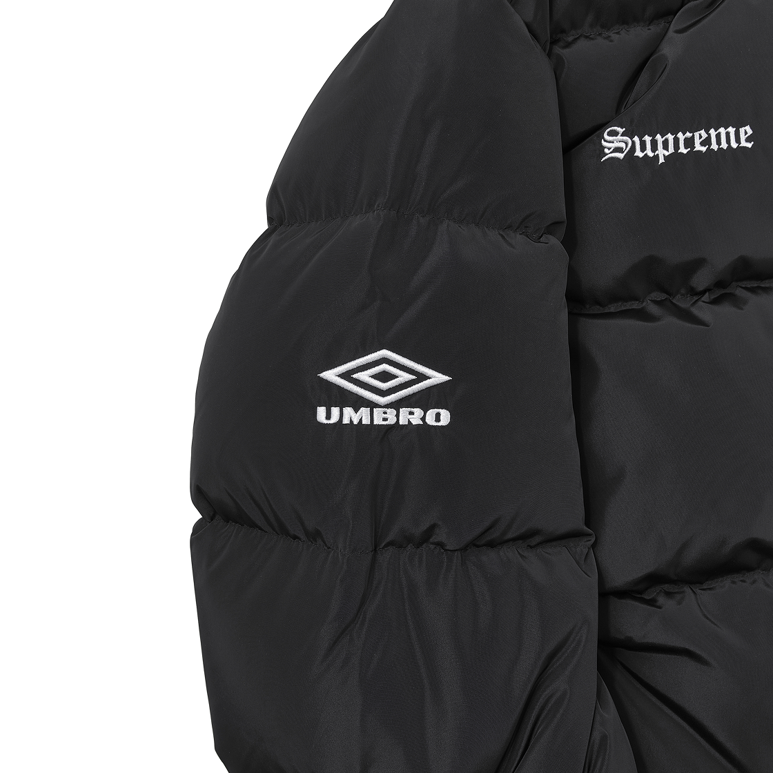 슈프림 x 엄브로 다운 퍼퍼 자켓 블랙 - 25FW(Supreme x Umbro Down Puffer Jacket Black - 25FW) - 5