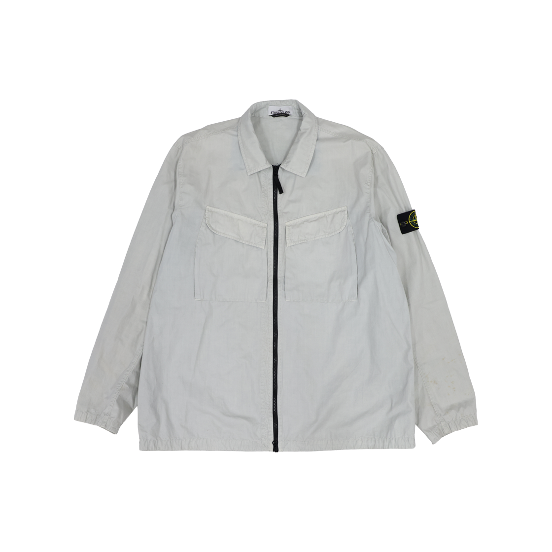 ITOWKKMPEDGP Stone Island 7715101WN Old Effect Overshirt - Light Grey Cotton