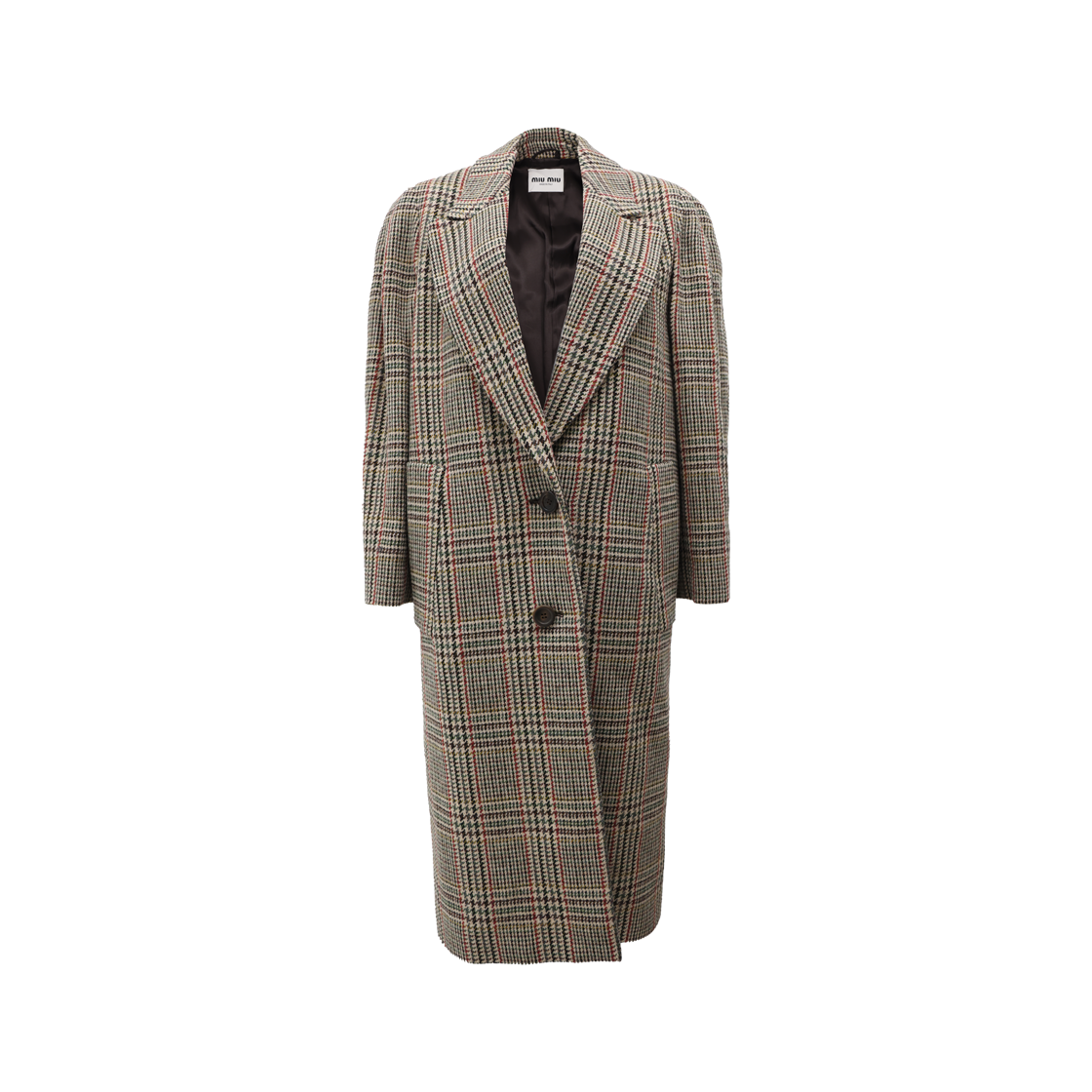미우미우 MS1921 오버사이즈 플래드 코트 울 러스트(Miu Miu MS1921 Oversized Plaid Wool Coat in Rust)