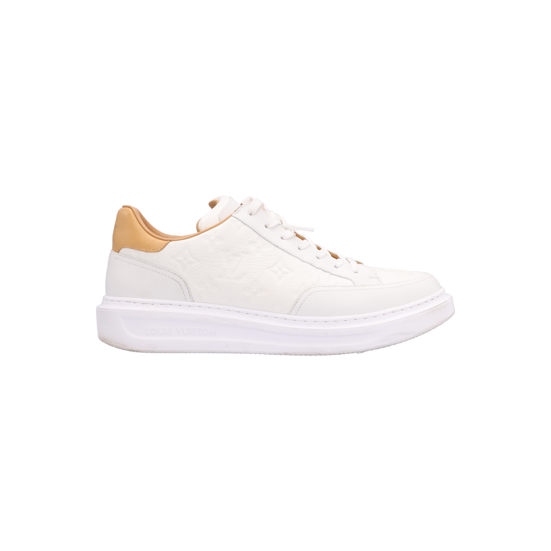 루이비통 1A8V3N 비버리 힐스 스니커즈 레더 화이트 9(Louis Vuitton Beverly Hills Sneakers in White Leather Size 9)
