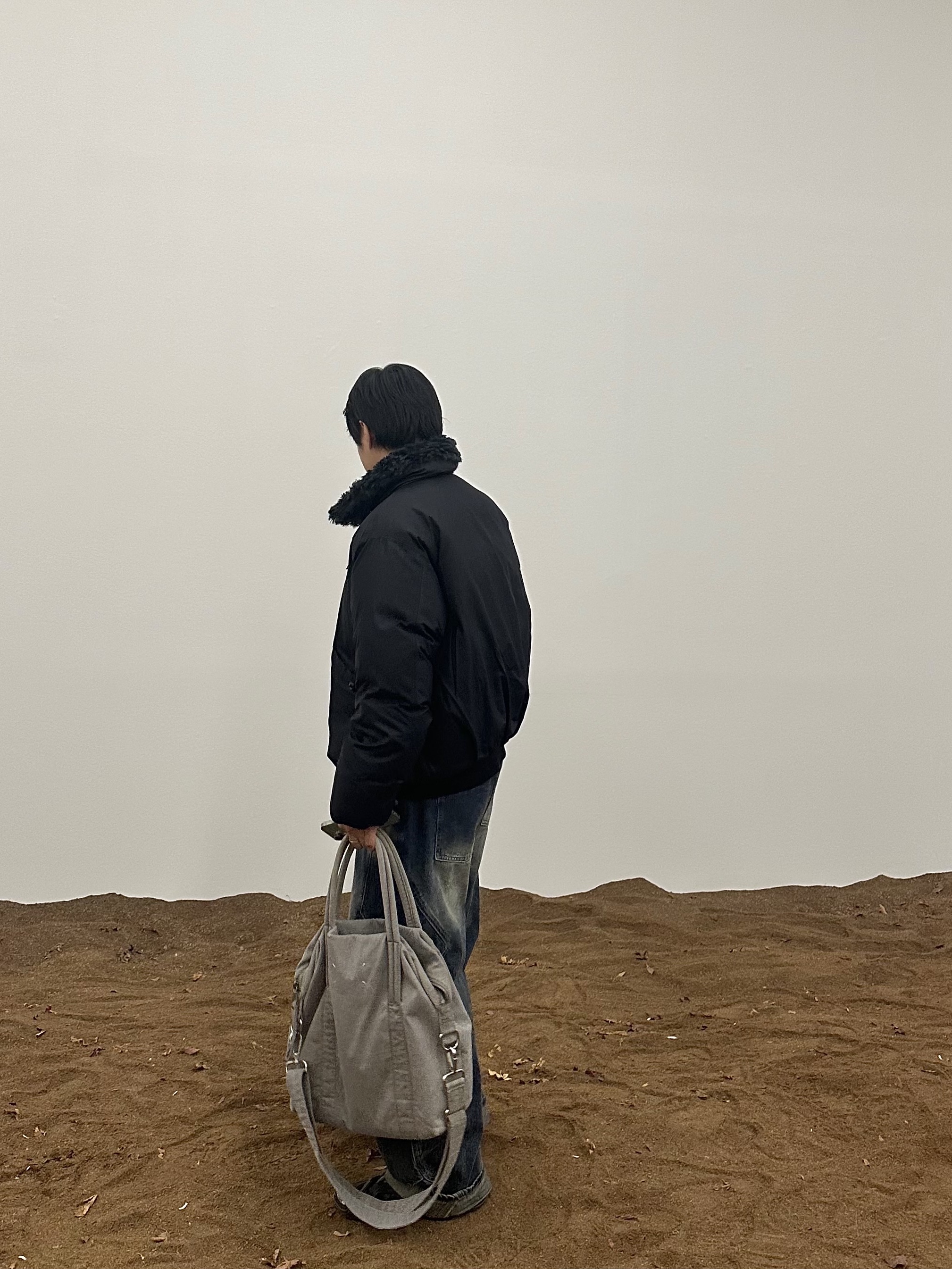 noun Side Line Cargo Denim Pants Blue, Balenciaga Tyrex Sneakers Black 착용 스타일 - 2