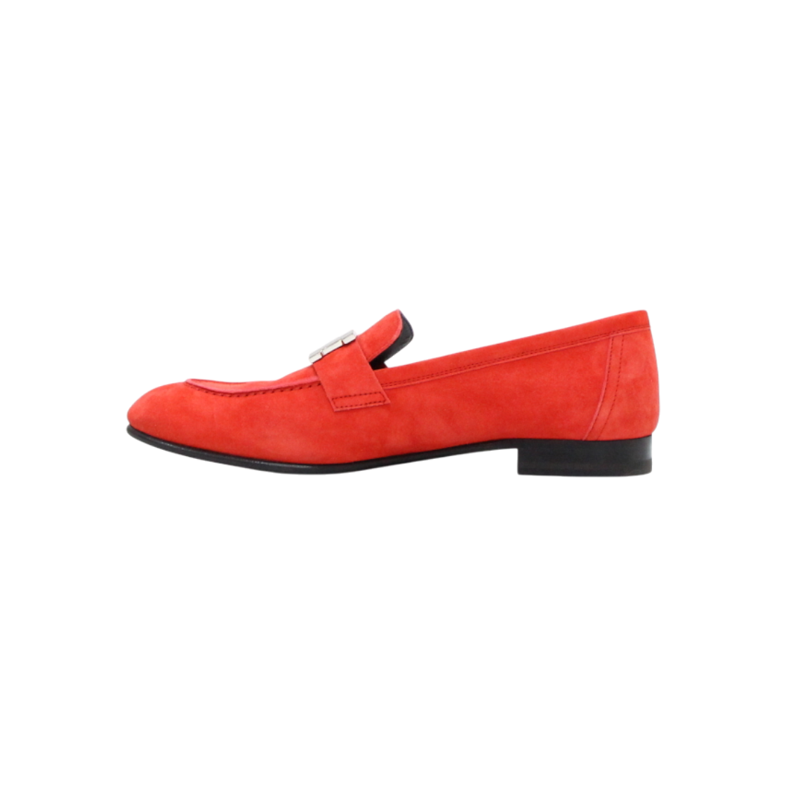 에르메스 레드 스웨이드 H로고 Paris 여성 파리 로퍼aa60595(Hermes Red Suede H Logo Paris Loafers) - 1