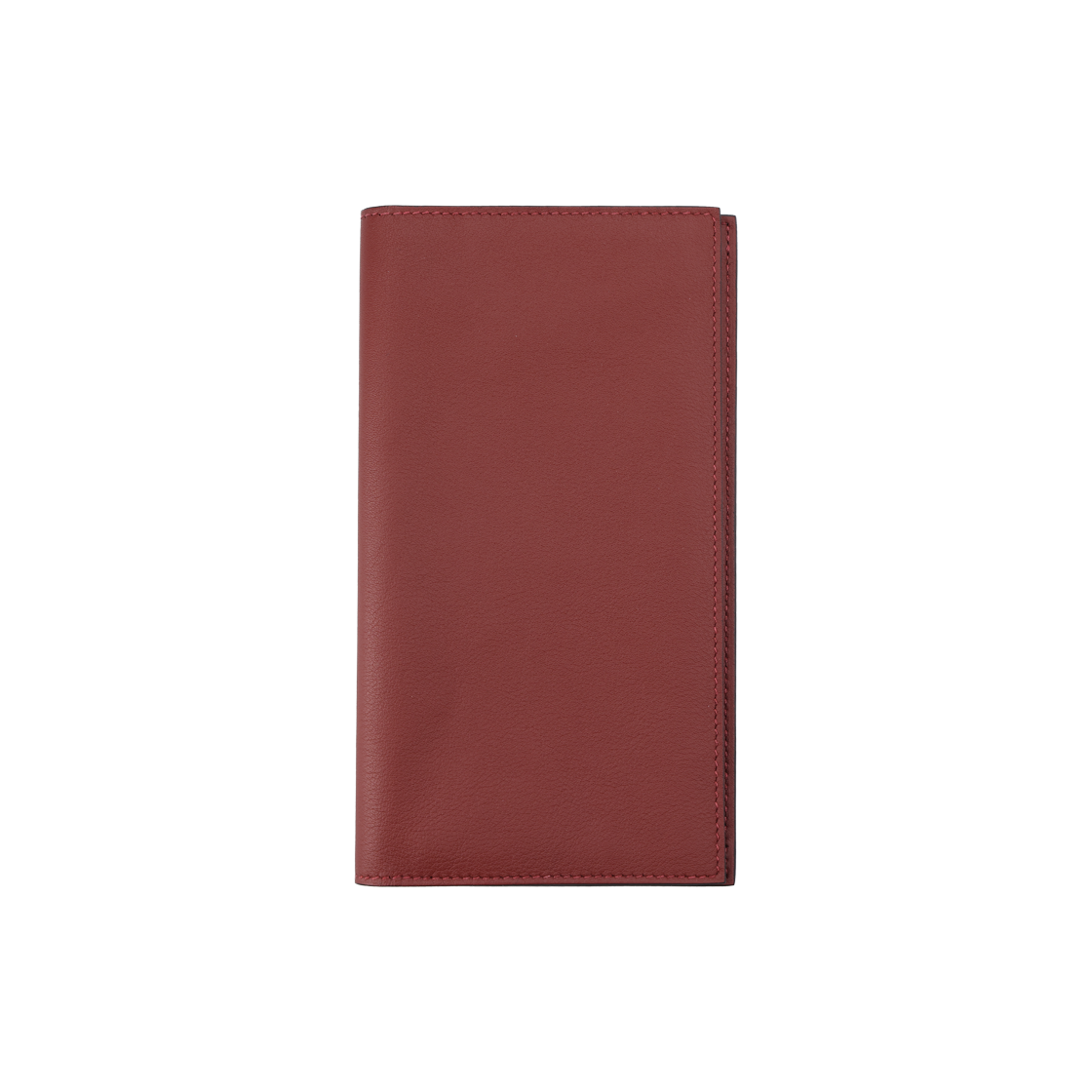 ITDOB6H8QO2Q Hermes Citizen Twill Long Wallet in Swift Calfskin - Rouge Ash with B Monogram