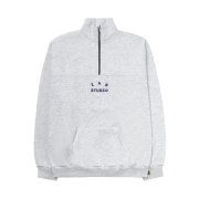 IAB Studio Half Zip Pullover Light Gray