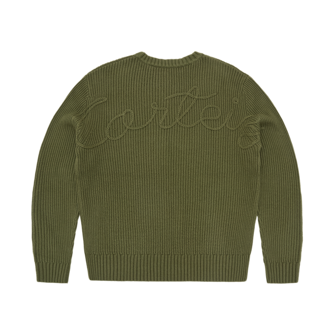 코르테이즈 크로쉐 아플리케 니트 크루 카키(Corteiz Crochet Applique Knit Crew Khaki) - 1