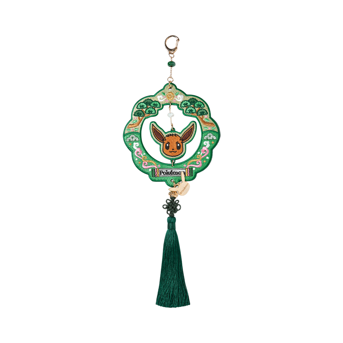 - Pokemon Store Korean Traditional Edition Embroidered Keyring Eevee
