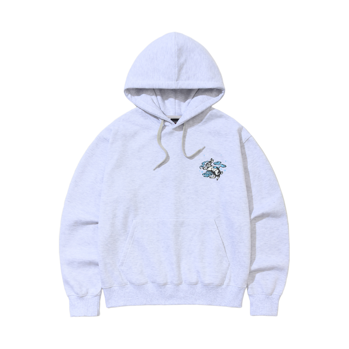 BSR2526FWBD019 Bsrabbit Smoking Rabbit Hoodie Heather Gray