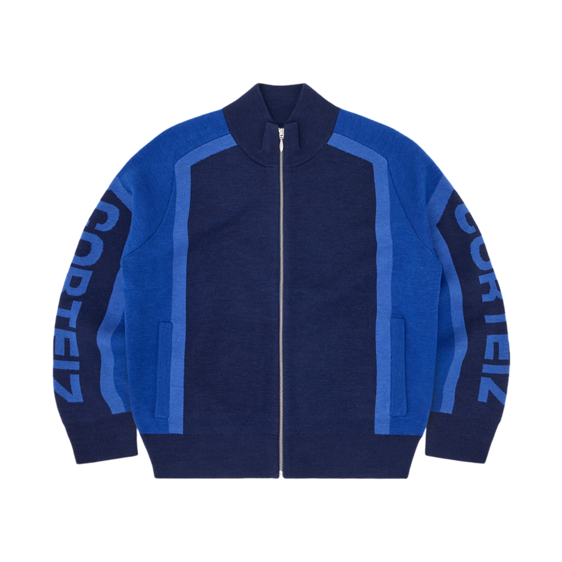 코르테이즈 프리시전 니트 집업 네이비(Corteiz Precision Knit Zip Up Navy)