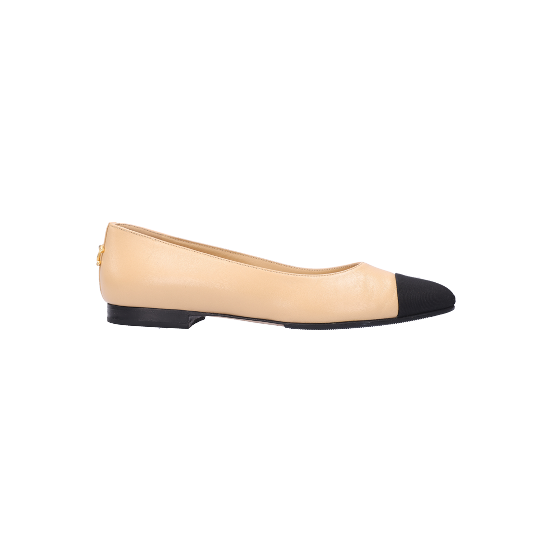 샤넬 발레리나 플랫 슈즈 레더 베이지 36.5(Chanel Ballerina Flats Leather Beige 36.5)