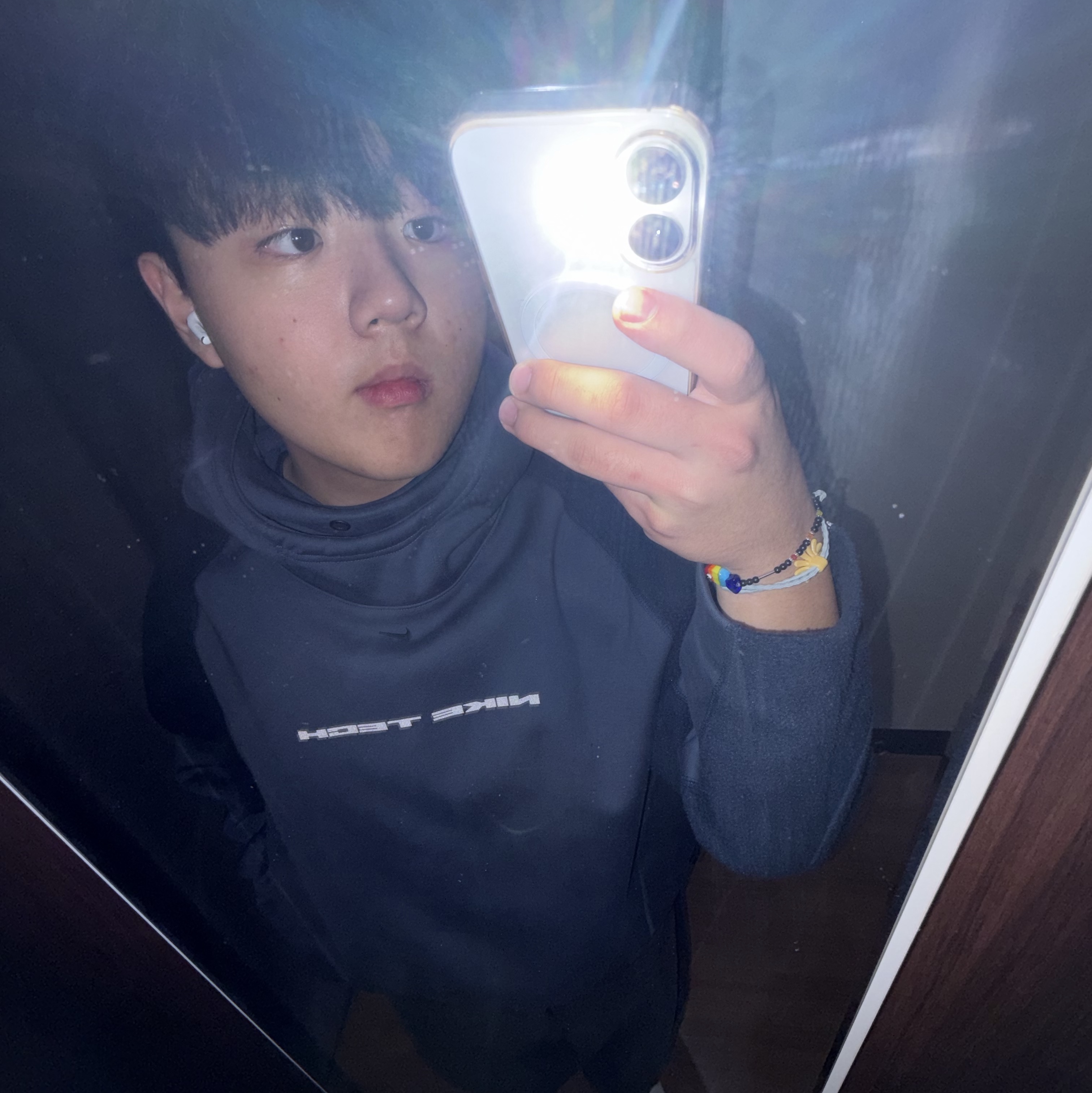 Nike Tech Boreas Oversized Hoodie Thunder Blue Obsidian - Asia 착용 스타일