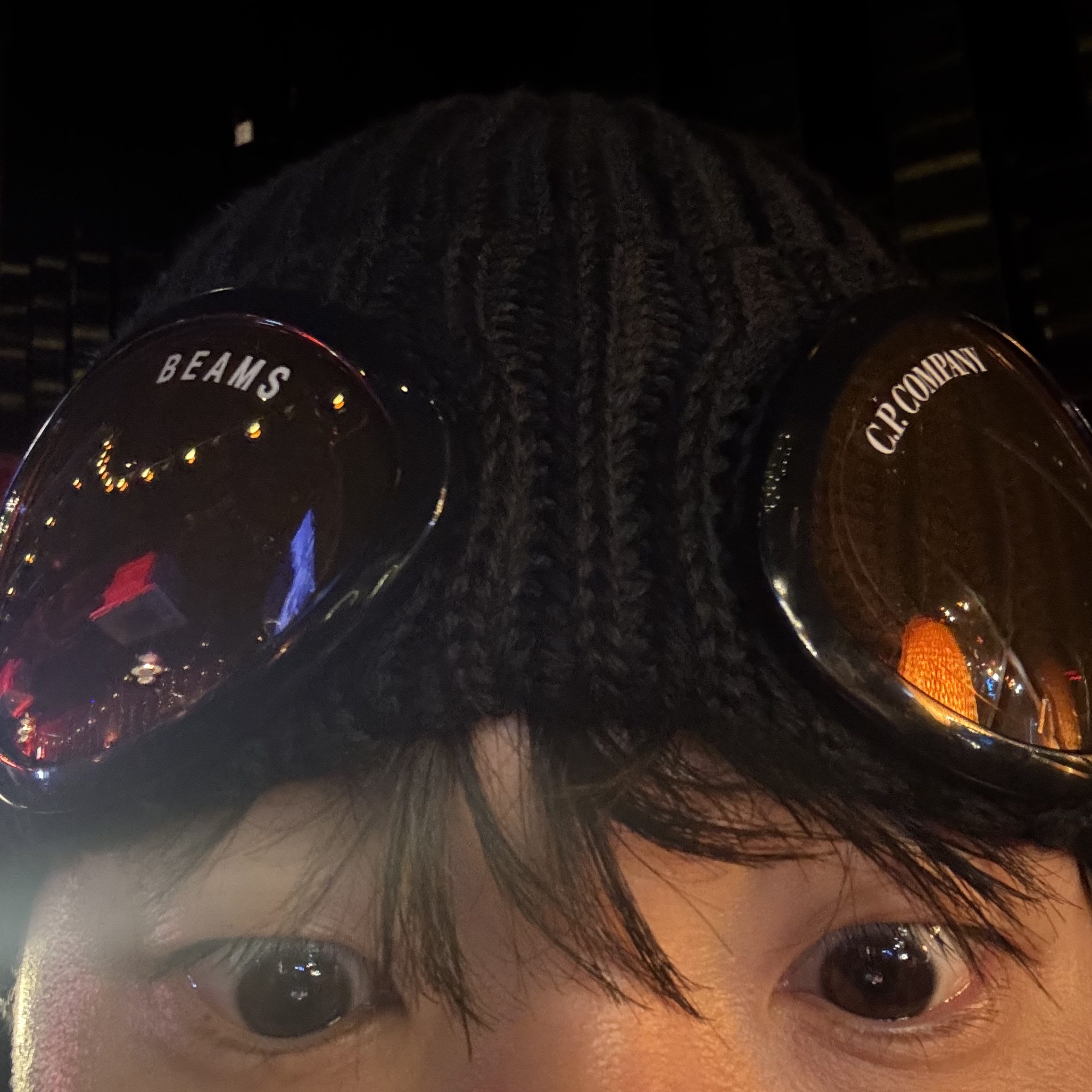 C.P. Company x Beams Goggle Beanie Black - 25FW 착용 스타일