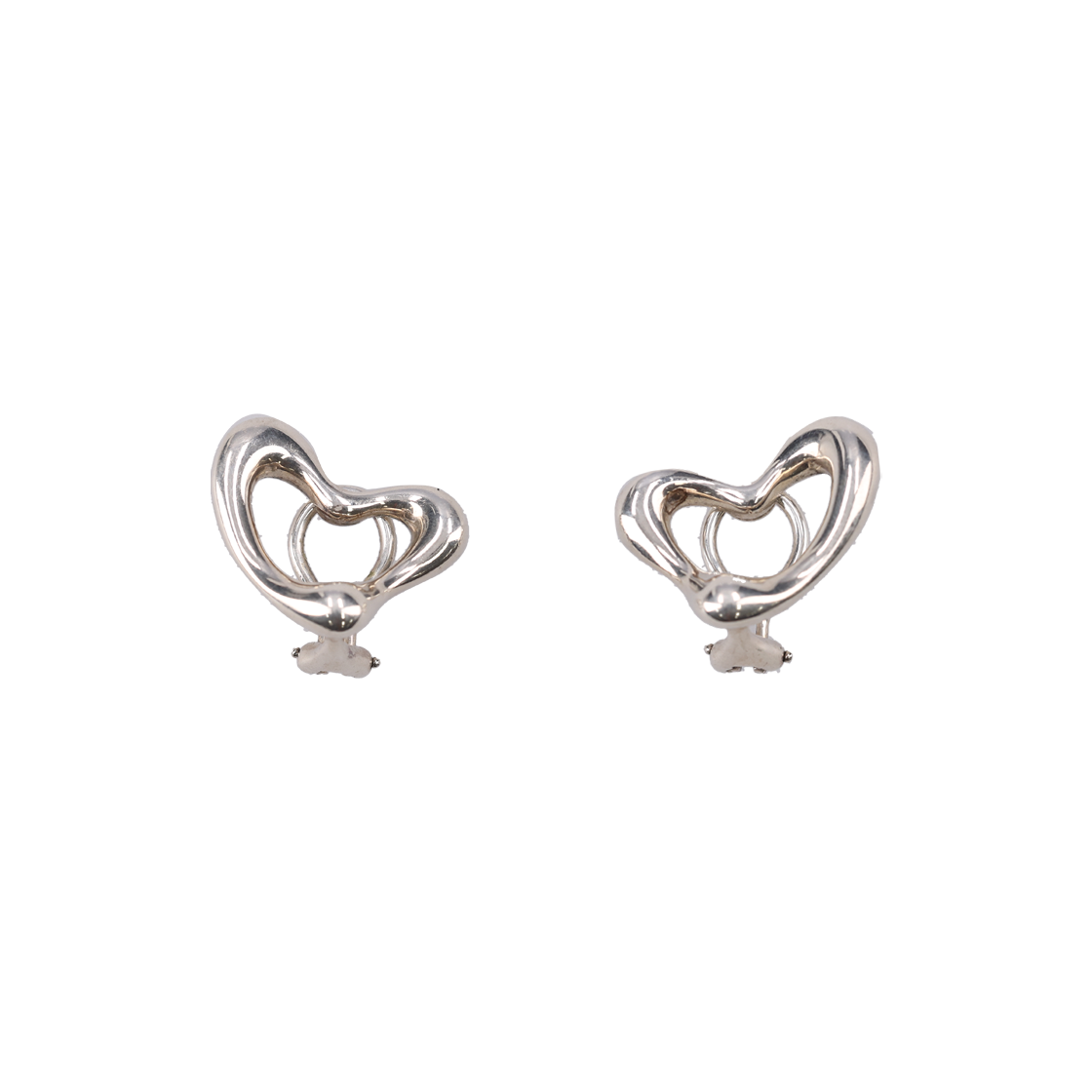 ITWDAQAE6393 Tiffany Open Heart Silver Earrings