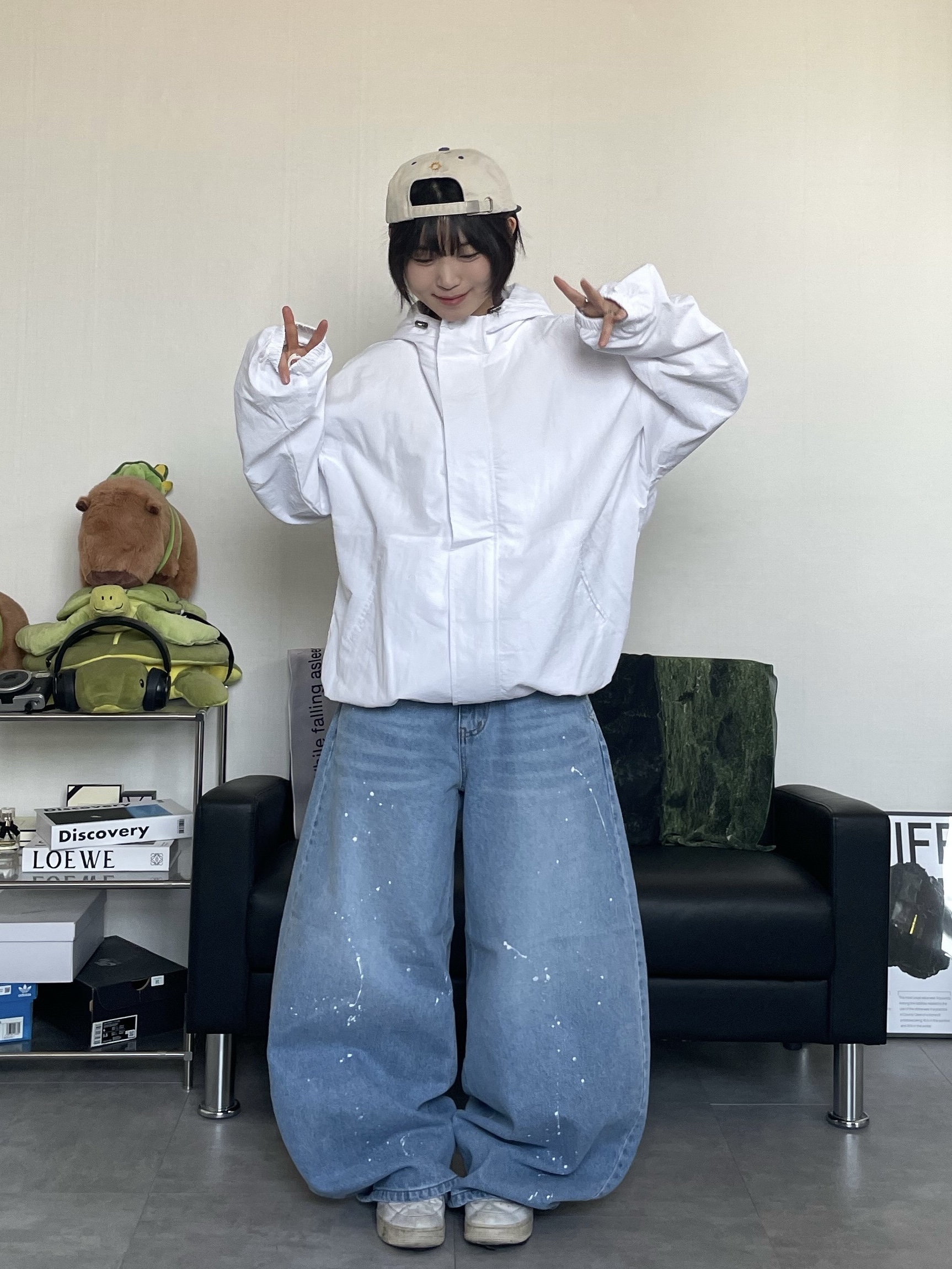 (W) Nike Air Force 1 '07 Low White 착용 스타일 - 2