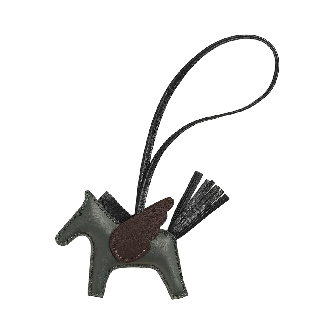 에르메스 로데오 페가수스 PM 참 마일로 스위프트 & 베르 망그로브 누아 바이 브룬(Hermes Rodeo Pegase PM Charm Milo Swift & Vert Mangrove Noir Bai Brun) - 1